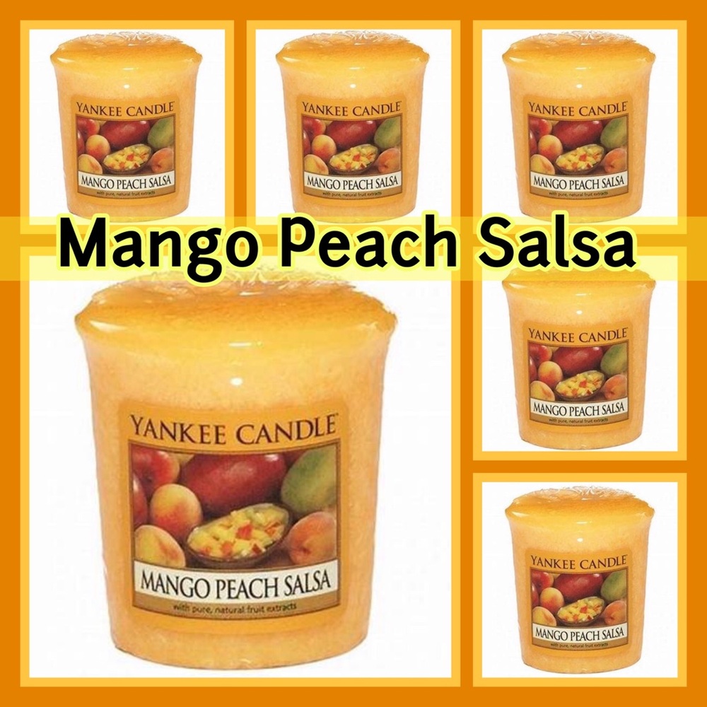 6- Yankee Candle Mango Peach Salsa Votive lot bundle